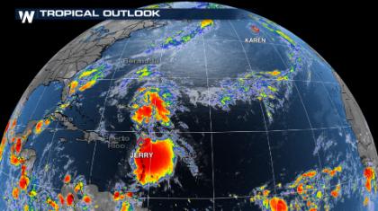 Tracking Jerry and Karen in the Atlantic