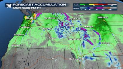 Wet Pattern for the NW Continues