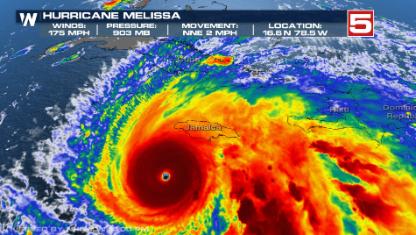 CAT 5 Melissa Closing in on Jamaica, Catastrophic Flooding Likely