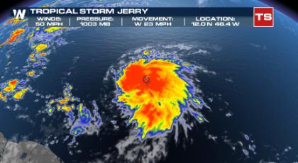 Tropical Storm Jerry Forms in the Atlantic