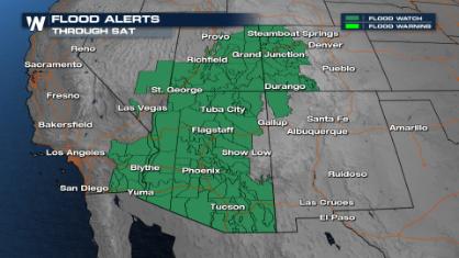 Increasing Flood Threat Across the Southwest With Tropical Influence