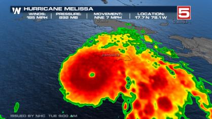 History in Real Time: CAT 5 Melissa Closing in on Jamaica and Continues to Strengthen