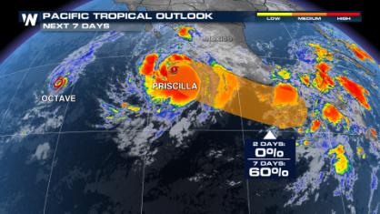 Eastern Pacific: Hurricane Priscilla and Tropical Storm Octave