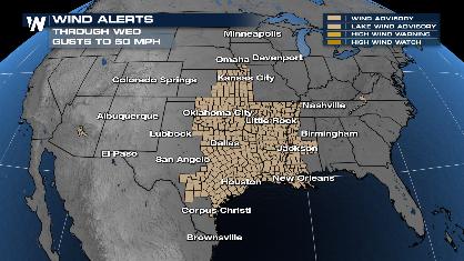 Strong Winds, Temperature Changes, and Severe Storms