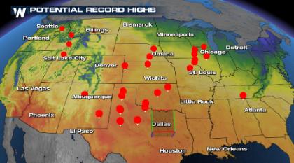 Record Heat Takes Over from the West