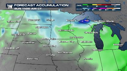 First Snow Forecast of the Season for the Northern Plains