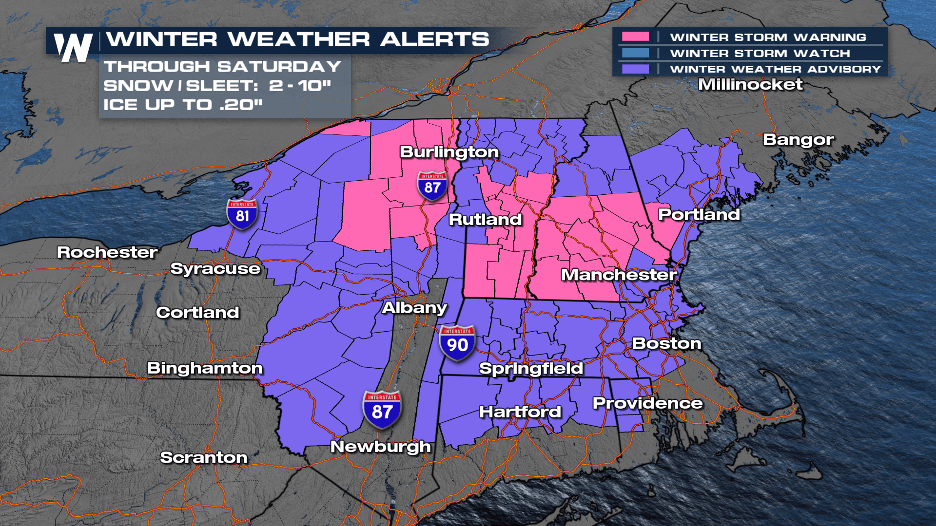 New England Snow & Ice Into Saturday - WeatherNation