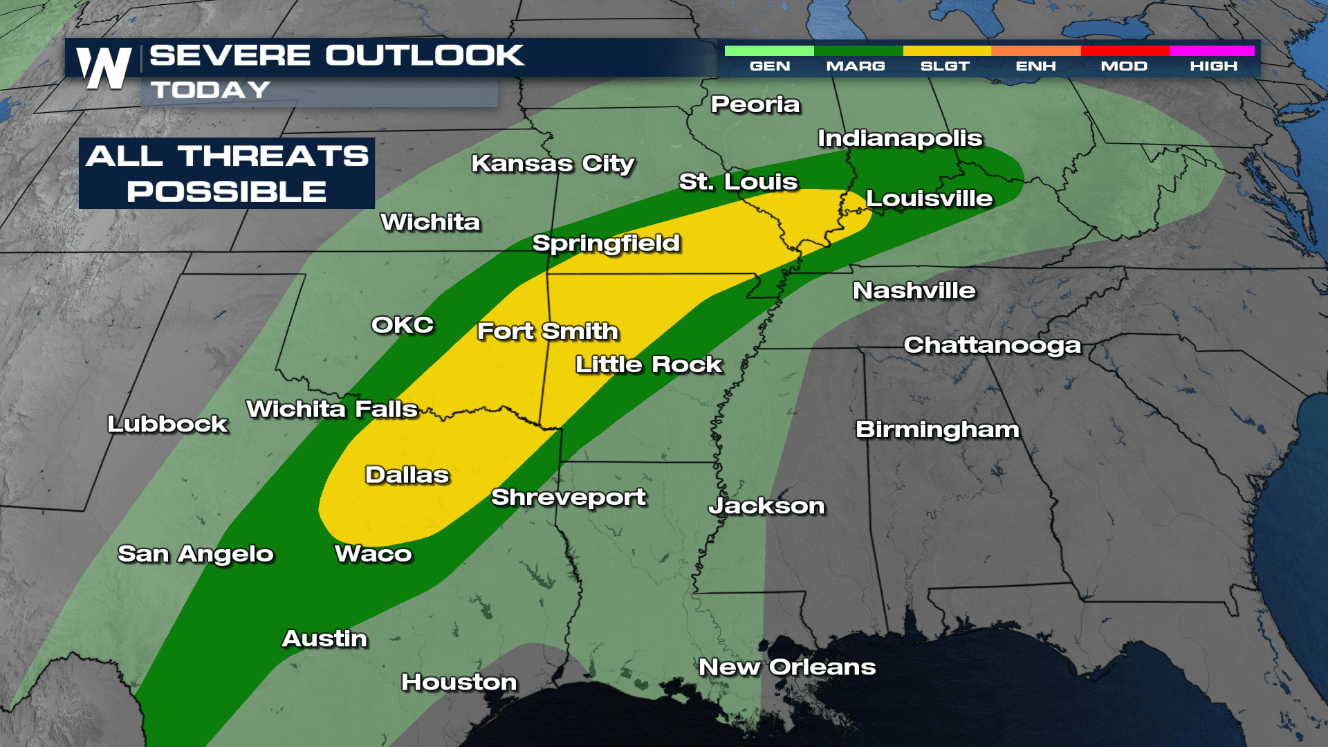 Severe Thunderstorms Possible The Rest of the Week - WeatherNation