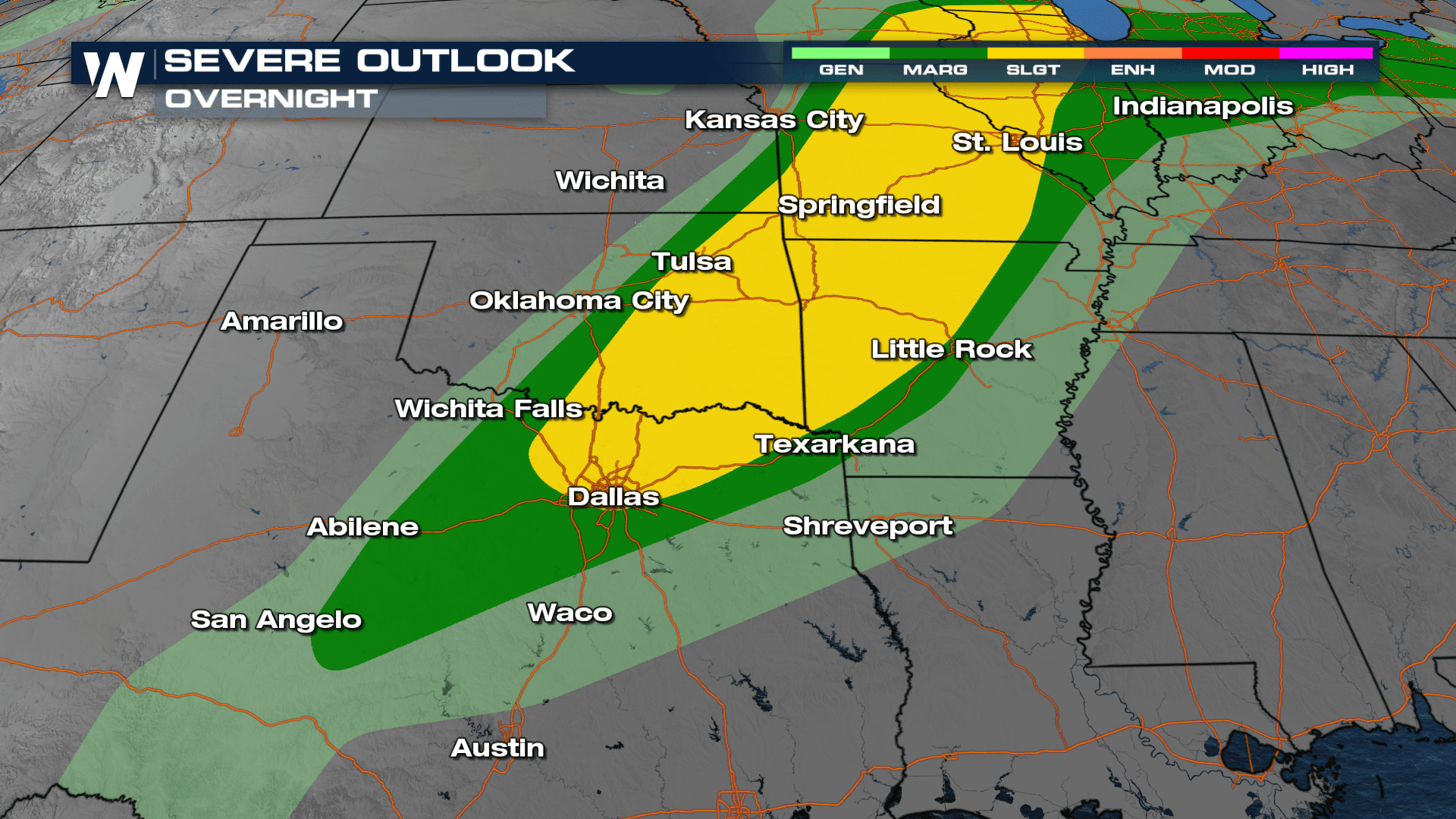 Overnight Storms Slow for Texas and Oklahoma - WeatherNation