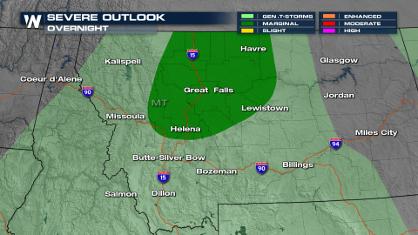 Northern Rockies Flood Threat and Strong Storms