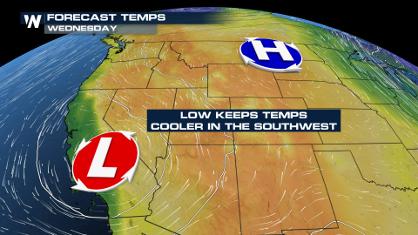 Western Temperatures: Heat in PNW, Cool in SW