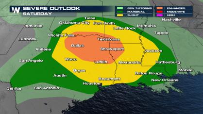 Enhanced Severe Weather Threat Targets Dallas This Weekend