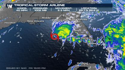 Tropical Storm Arlene Forms in the Gulf