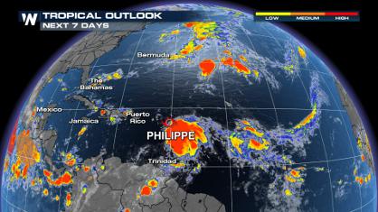 Tropics Update: Philippe Hangs on in the Atlantic