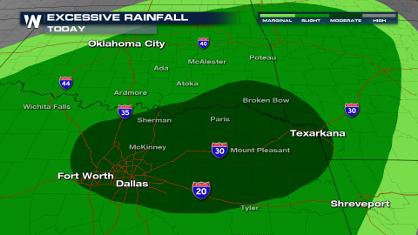 Flash Flooding Expected in DFW Today