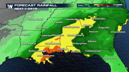 Rain Possible for Deep South this Week