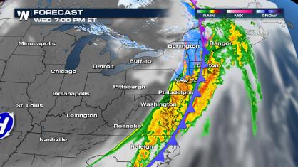Thunderstorms to Snow in 24 Hours for the East Coast