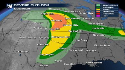 Overnight Storms Target the Great Plains