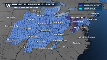 Cold April Nights - Frost & Freeze Alerts Issued
