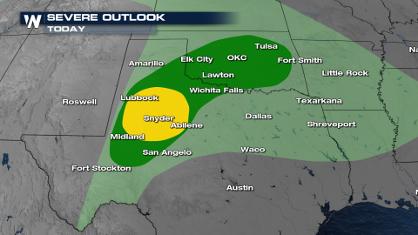 Front Sparks Storms in Texas Oklahoma Through Wednesday