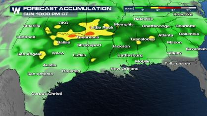 Wet and Cool Weekend in the Deep South
