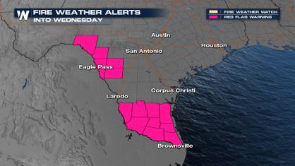 Fire Threat Elevated in Texas, Plains