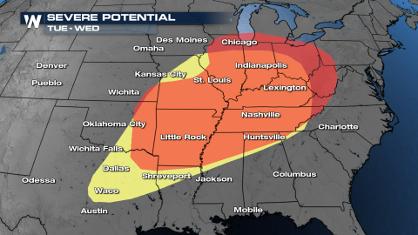 Severe Threat Lingers into the Middle of the Week